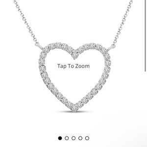 Jared Dimond Heart white gold necklace